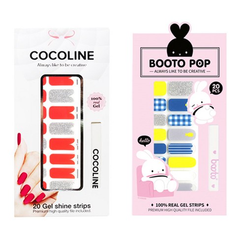 코코라인 붙이는 젤네일 스티커 2p COCO No.134 세트, COCO No.134, BOOTO No.4, 1세트