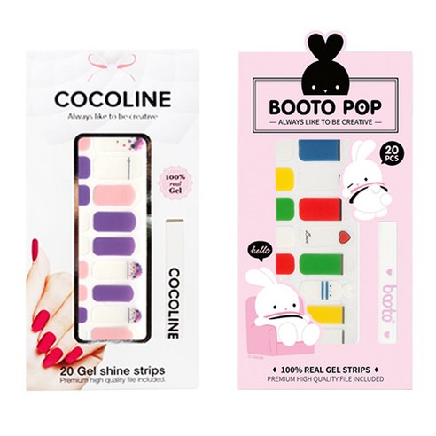 코코라인 붙이는 젤네일 스트립, COCO No 132, BOOTO No 24, 1세트