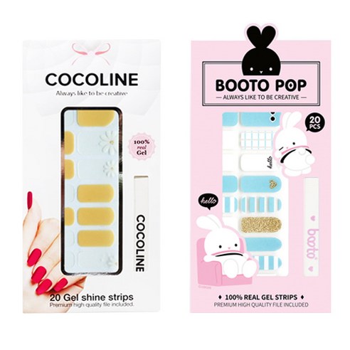 코코라인 붙이는 젤네일 스트립, COCO No 131, BOOTO No 16, 1세트