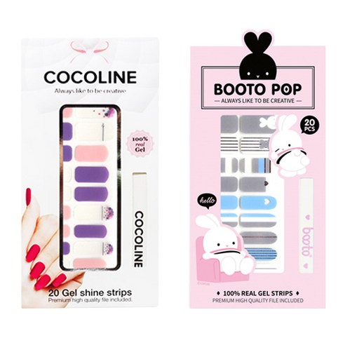 코코라인 붙이는 젤네일 스트립, COCO No 132, BOOTO No 7, 1세트