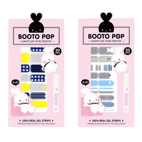 코코라인 붙이는 젤네일 스티커 2p BOOTO No.2 세트, No.2, No.7, 1세트