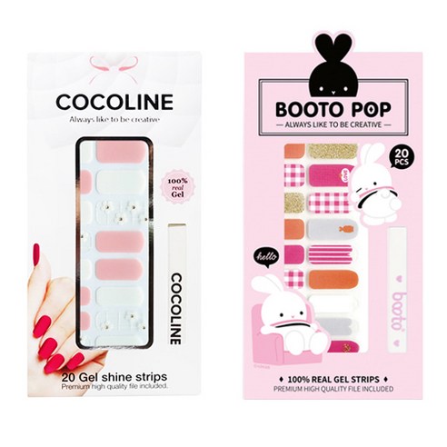 코코라인 붙이는 젤네일 스트립, COCO No 130, BOOTO No 17, 1세트