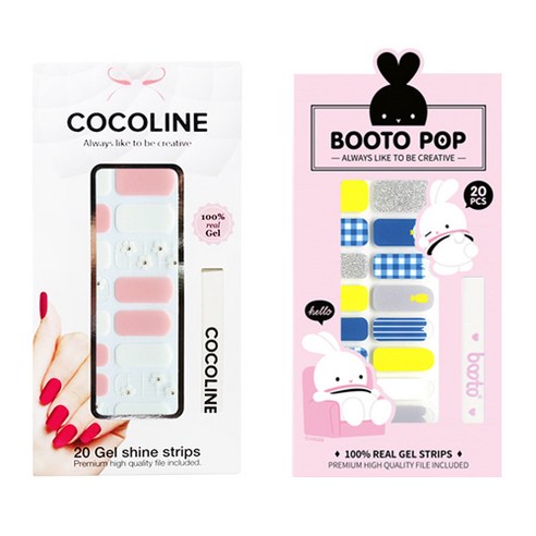 코코라인 붙이는 젤네일 스트립, COCO No 130, BOOTO No 4, 1세트