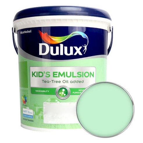 듀럭스 키즈에멀전 무광 페인트 3L, Graceful Green
