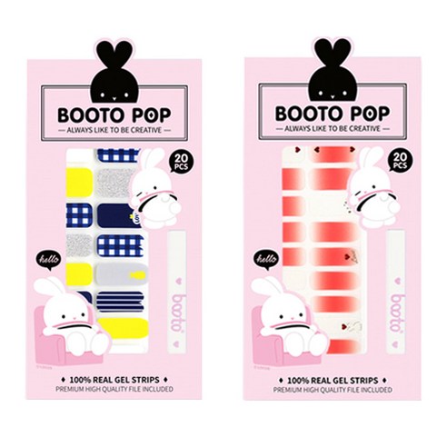 코코라인 붙이는 젤네일 스티커 2p BOOTO No.2 세트, No.2, No.19, 1세트
