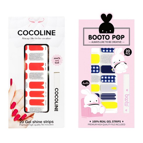 코코라인 붙이는 젤네일 스티커 2p COCO No.134 세트, COCO No.134, BOOTO No.2, 1세트
