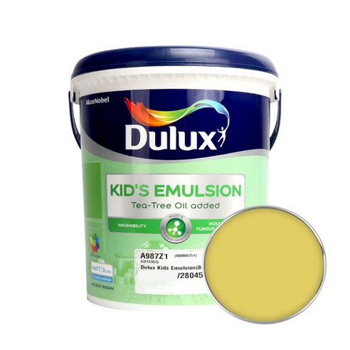 듀럭스 키즈 에멀전 무광 페인트 3L, Citrus Sunburst