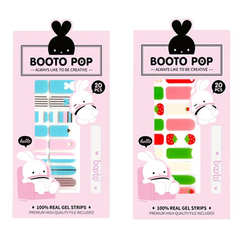 코코라인 붙이는 젤 네일 스트립 스티커 BOOTO 20p, No 5, No 21, 1세트