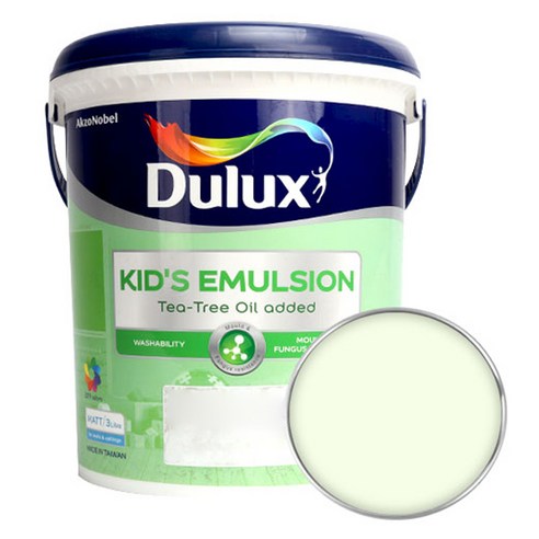 듀럭스 키즈에멀전 무광 페인트 3L, Pale Wintergreen
