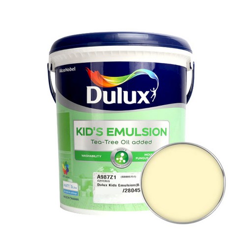 듀럭스 키즈 에멀전 무광 페인트 3L, Gorgeous Lemon