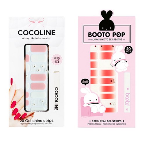 코코라인 붙이는 젤네일 스트립, COCO No 130, BOOTO No 19, 1세트