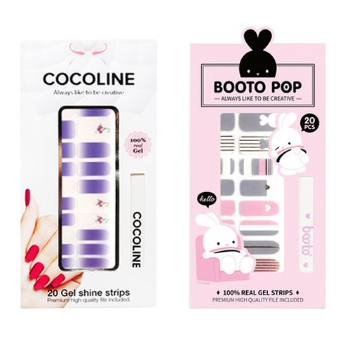 코코라인 붙이는 젤네일 스트립, COCO No 133, BOOTO No 12, 1세트