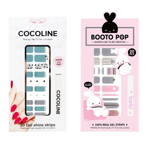 코코라인 붙이는 젤네일 스트립, COCO No 123, BOOTO No 12, 1세트