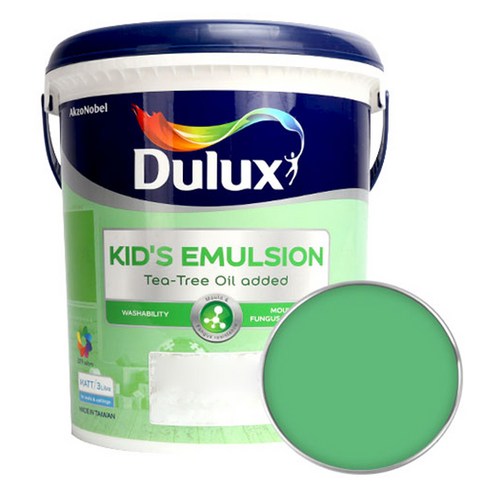 듀럭스 키즈에멀전 무광 페인트 3L, Granada Green