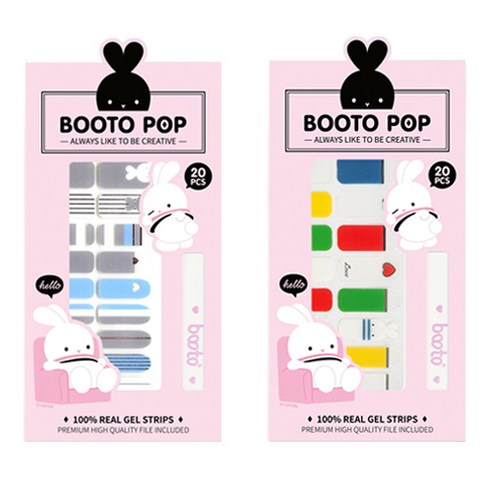 코코라인 붙이는 젤 네일 스트립 스티커 BOOTO 20p, No 7, No 24, 1세트