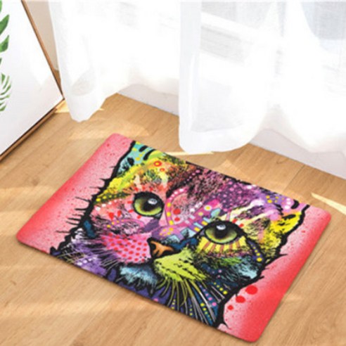 노랜드 Colourful Cat style 다용도 발매트, 2