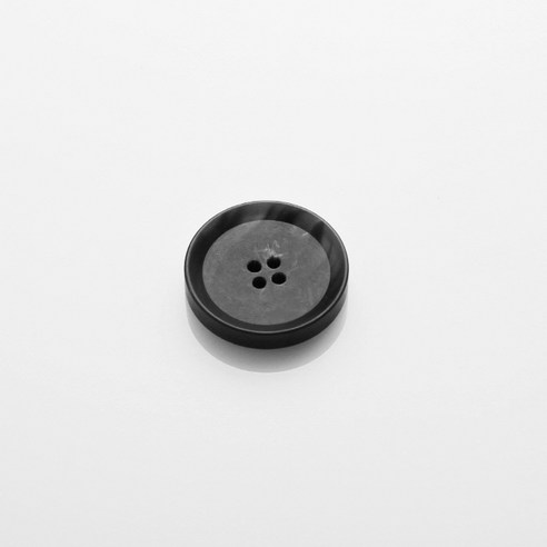 HR빅버튼 덴마크 무광 단추 25mm, 블랙, 4개입