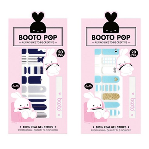 코코라인 붙이는 젤 네일 스트립 스티커 BOOTO 20p, No 13, No 16, 1세트