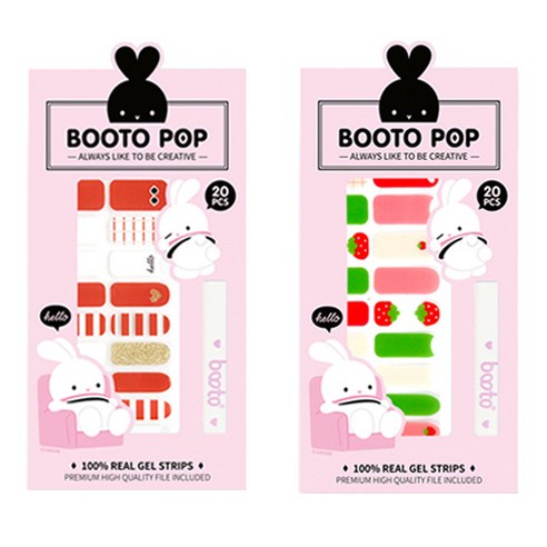 코코라인 붙이는 젤 네일 스트립 스티커 BOOTO 20p, No 15, No 21, 1세트