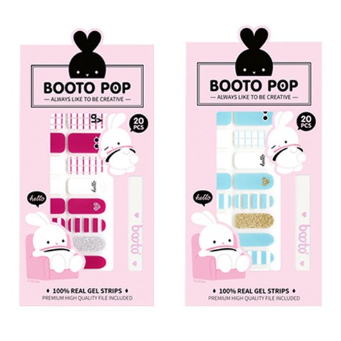 코코라인 붙이는 젤 네일 스트립 스티커 BOOTO 20p, No 10, No 16, 1세트