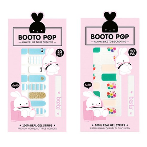 코코라인 붙이는 젤 네일 스트립 스티커 BOOTO 20p, No 16, No 23, 1세트