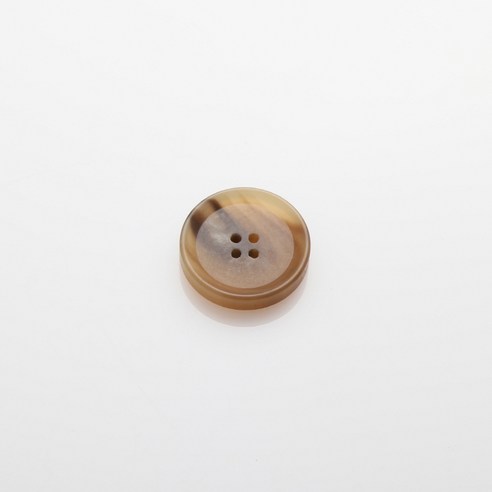 HR빅버튼 덴마크 무광 단추 25mm, 다크베이지, 4개입
