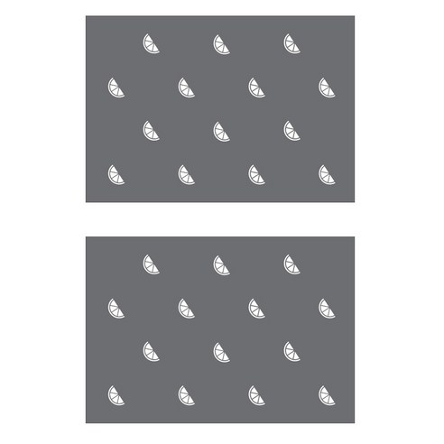 서머스트 테이블매트 오렌지 2p, 그레이, 425 x 295 mm