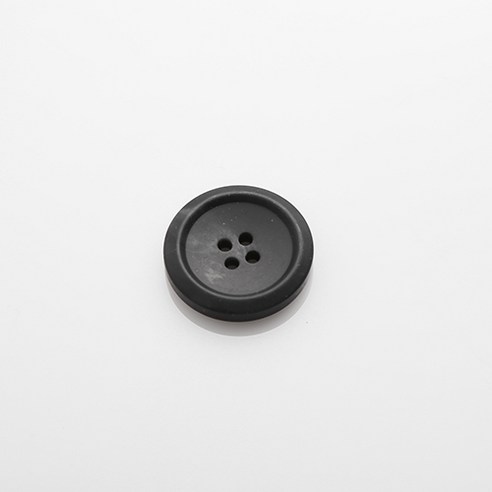 HR빅버튼 각시봉 무광 단추 30mm, 블랙, 12개입