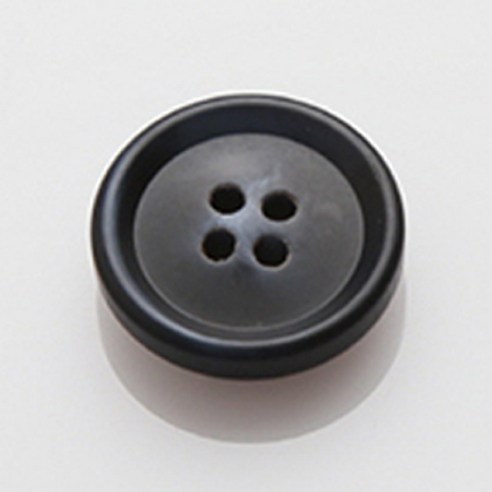 HR빅버튼 보스각테 단추 23mm, 블랙, 12개입