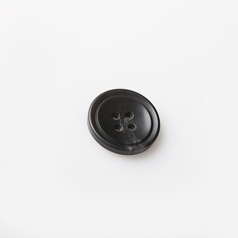 HR빅버튼 쿠바 무광 단추 25mm, 블랙, 8개입