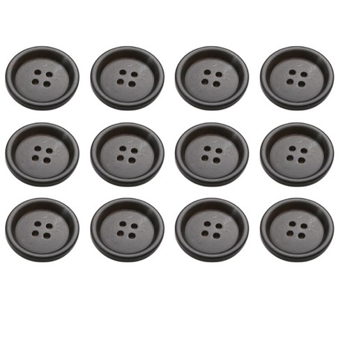 HR빅버튼 타임 둥근테 단추 23mm, 블랙, 12개입