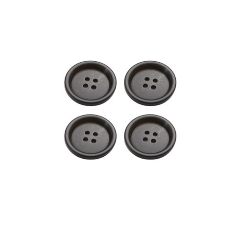 HR빅버튼 타임 둥근테 단추 23mm, 블랙, 4개입