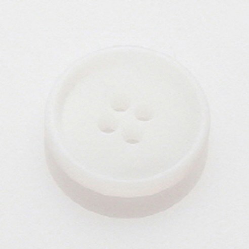 HR빅버튼 마니 무광 단추 18mm, 화이트, 4개입