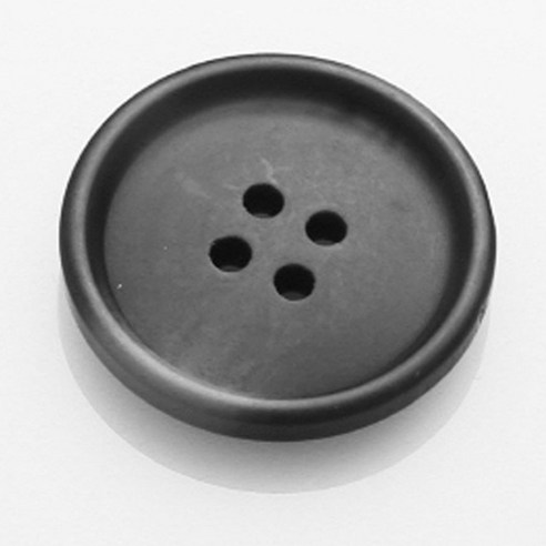 HR빅버튼 마니 무광 단추 25mm, 블랙, 4개입