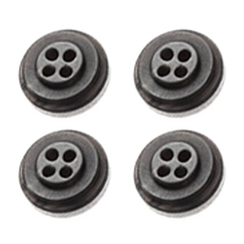 HR빅버튼 테디 단추 15mm, 블랙, 4개입