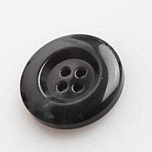 HR빅버튼 네임유광 단추 21mm, 블랙, 4개입