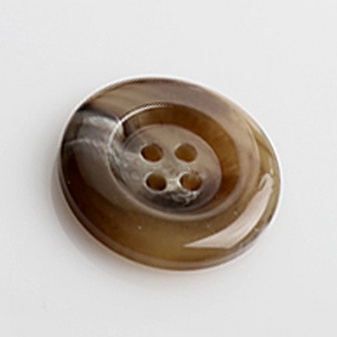 HR빅버튼 네임유광 단추 25mm, 브라운, 12개입