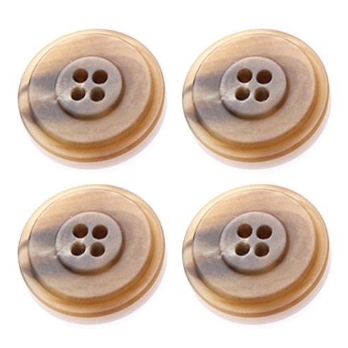 HR빅버튼 테디 단추 30mm, 베이지, 4개입