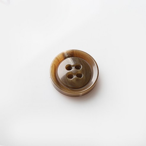 HR빅버튼 르노 유광 단추 23mm, 다크베이지, 12개입
