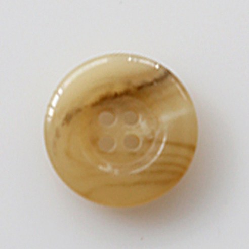 HR빅버튼 네임유광 단추 21mm, 라이트베이지, 12개입