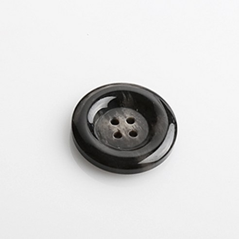 HR빅버튼 어게인 유광 단추 지름 25mm, 블랙, 4개입