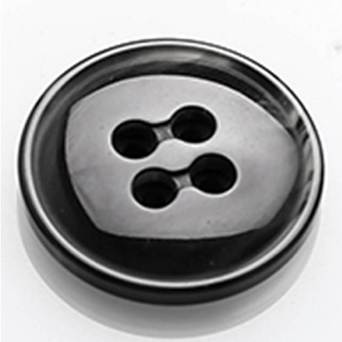 HR빅버튼 란찌 단추 28mm, 블랙, 4개입