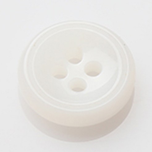 HR빅버튼 팩토리 단추 15mm, 화이트, 4개입