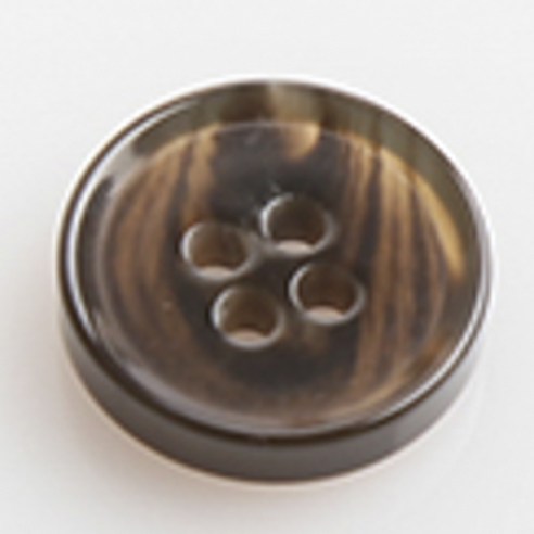 HR빅버튼 옥스포드유광 단추 18mm, 라이트브라운, 4개입