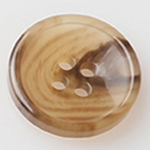 HR빅버튼 카페인 유광 단추 15mm, 베이지, 8개입