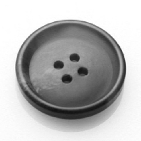 HR빅버튼 아이젠 무광 단추 21mm, 블랙, 4개입