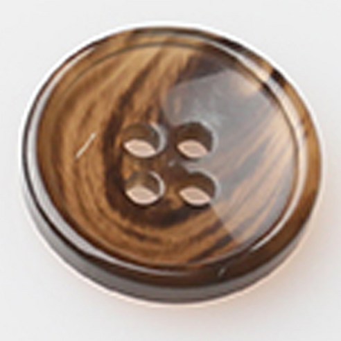 HR빅버튼 카페인 유광 단추 18mm, 브라운, 12개입