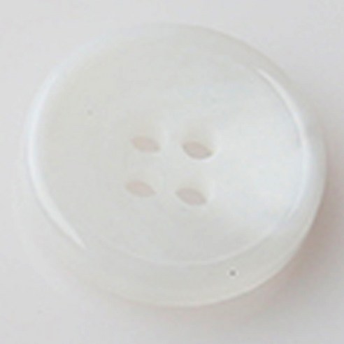 HR빅버튼 카페인 유광 단추 18mm, 화이트, 4개입