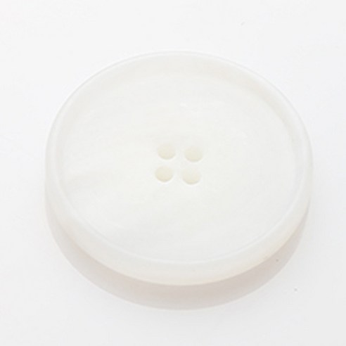 HR빅버튼 스텝 무광 단추 35mm, 화이트, 4개입