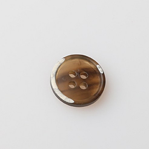 HR빅버튼 유레카 무광 단추 18mm, 브라운, 4개입